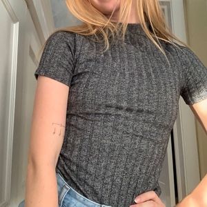 Harlowe and Graham mock neck tee